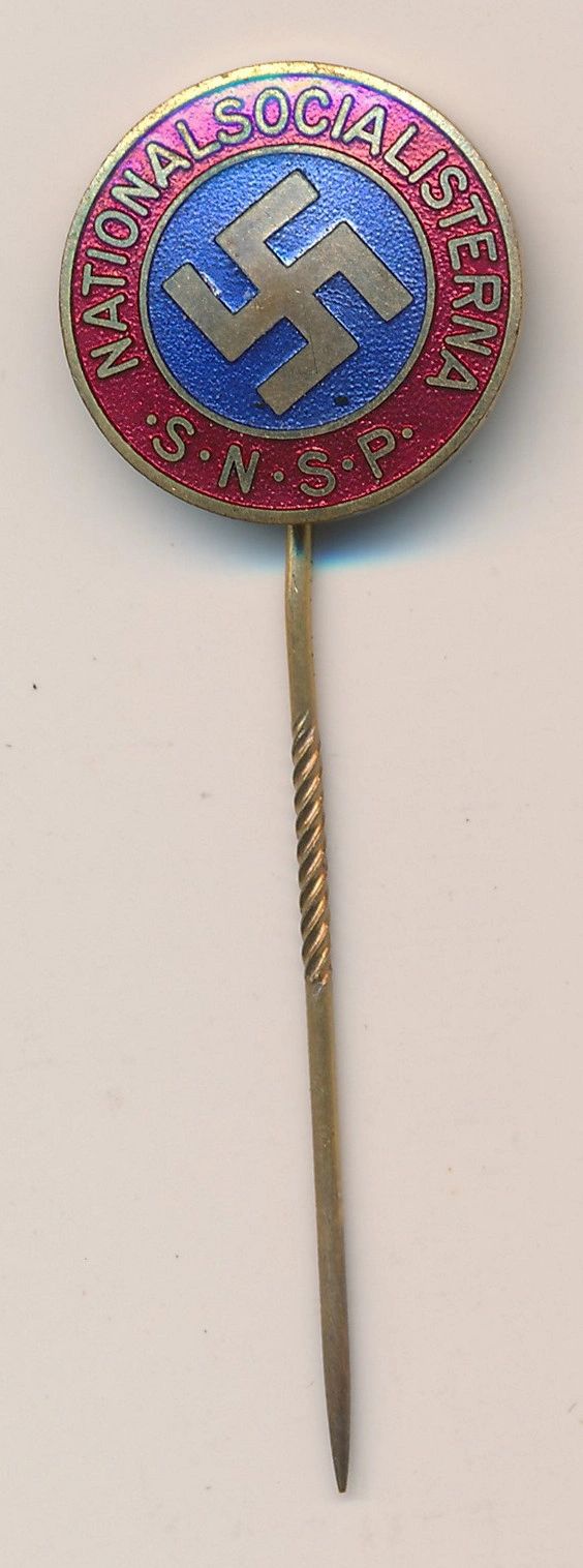 RARE Swedish SNSP Enamel Membership Stickpin