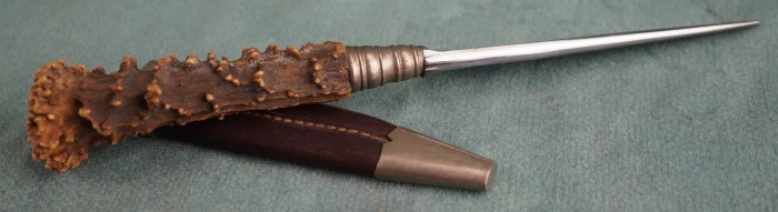 SOLD - 1930's era Hunting Skinning Knife w/ Stag Handle - Image 8