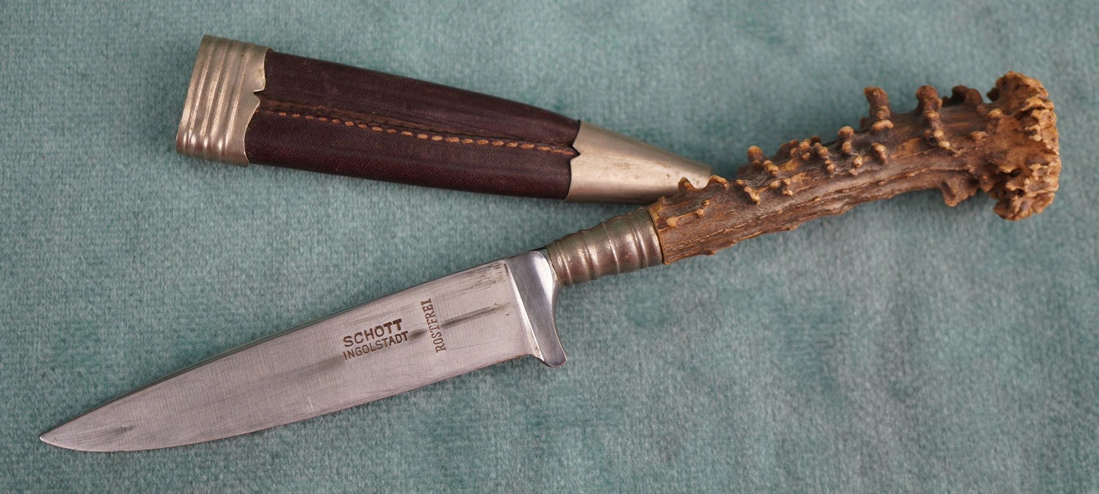 SOLD - 1930's era Hunting Skinning Knife w/ Stag Handle