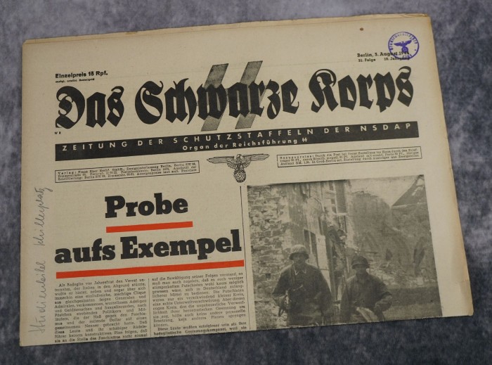 SOLD - 1944 Issue of SS Newspaper Das Schwarze Korps