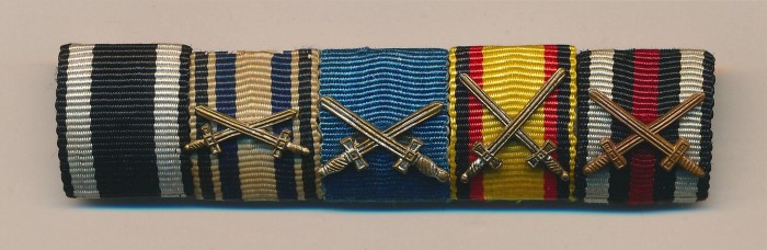 SOLD - 5 Place WW1 Ribbon Bar