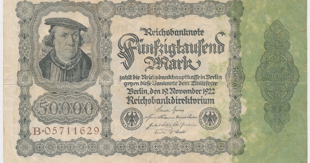 SOLD - 50,000 Reichsmark Currency Note