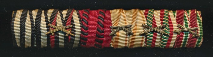 SOLD - 6 Place Imperial era Ribbon Bar