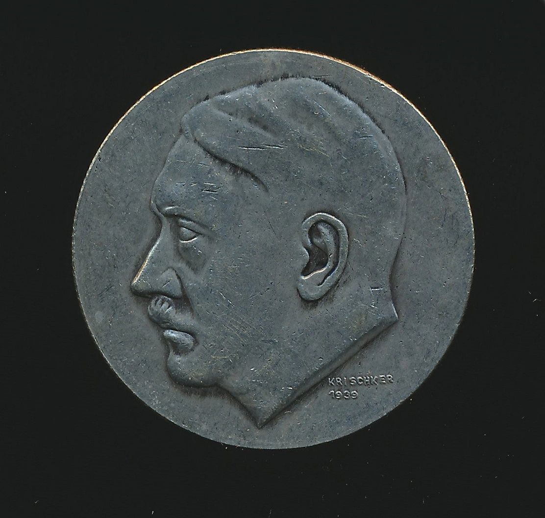 SOLD - Adolf Hitler 50th Birthday Commemorative Table Medal