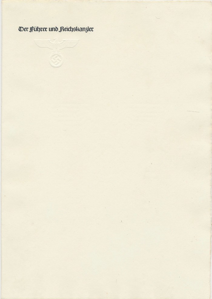 SOLD - Adolf Hitler Personal Stationary