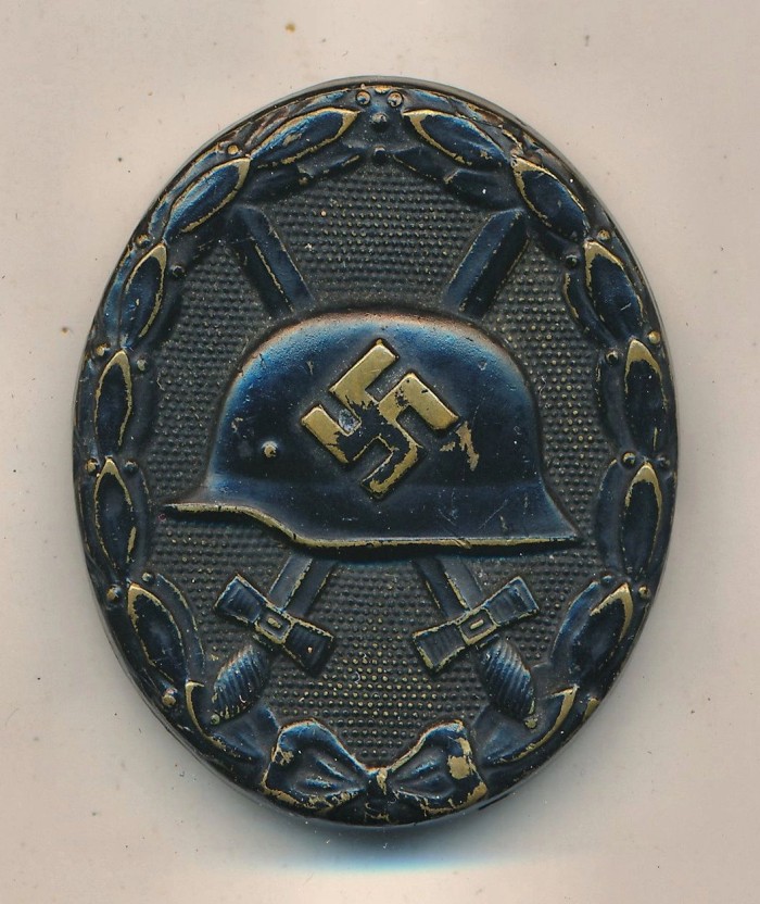 SOLD - Black Wound Badge produced in Brass