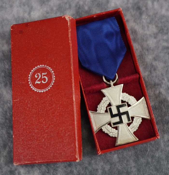 SOLD - Cased 25 Year Faithful Service Medal