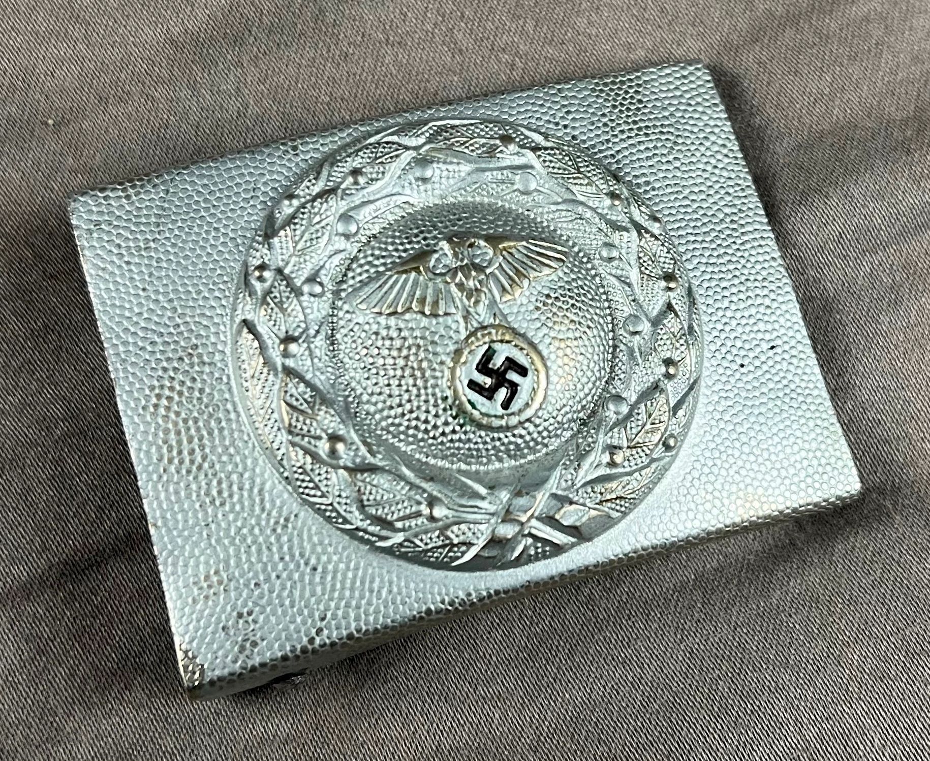 SOLD - DLV EM/NCO Belt Buckle in Nickel