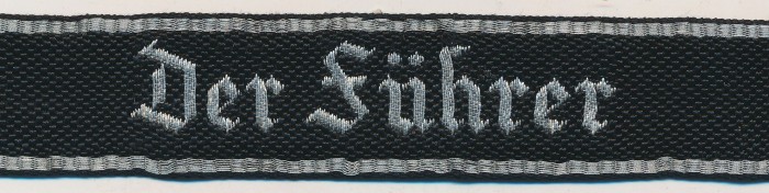 SOLD - Der Führer Regiment Cuff Title in Flatwire