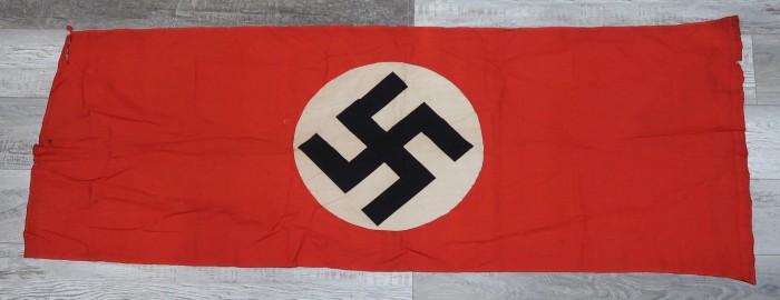 SOLD - Double-Sided NSDAP Banner w/ Property Stamps - Image 2