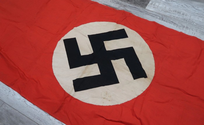 SOLD - Double-Sided NSDAP Banner w/ Property Stamps - Image 3