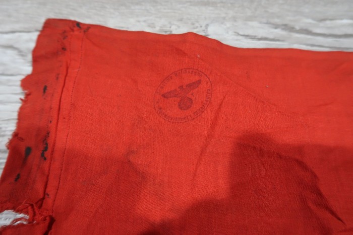 SOLD - Double-Sided NSDAP Banner w/ Property Stamps - Image 4