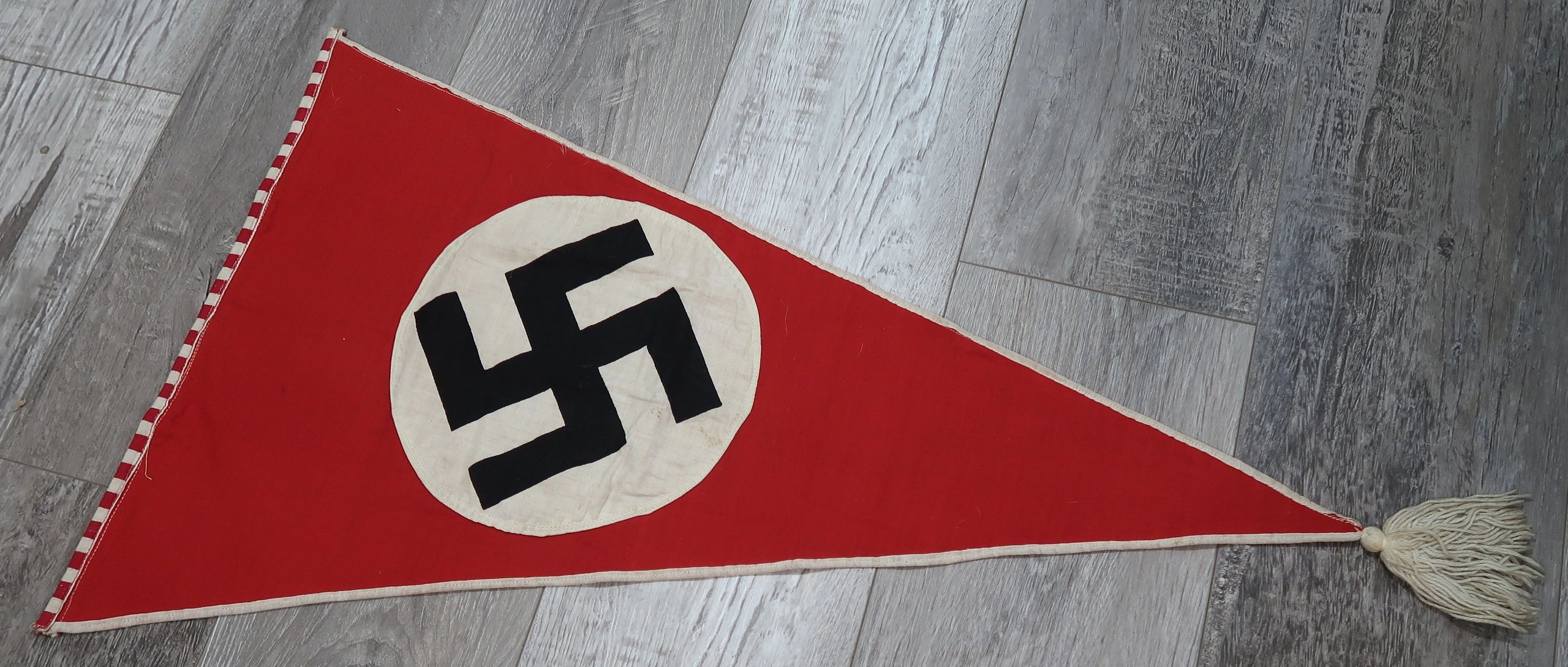 SOLD - Double Sided NSDAP Pennant w/ Border