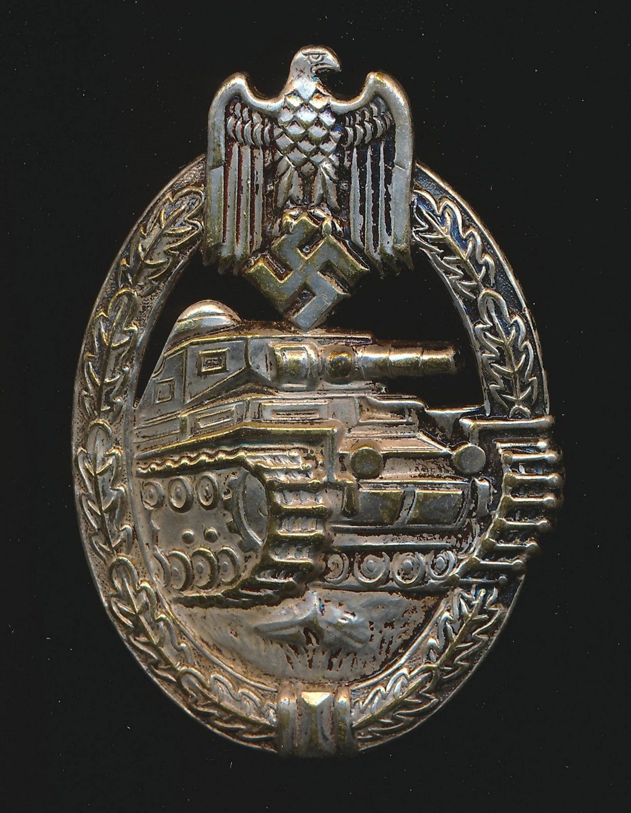 SOLD - Early Buntmetal Panzer Assault Badge by Schickle