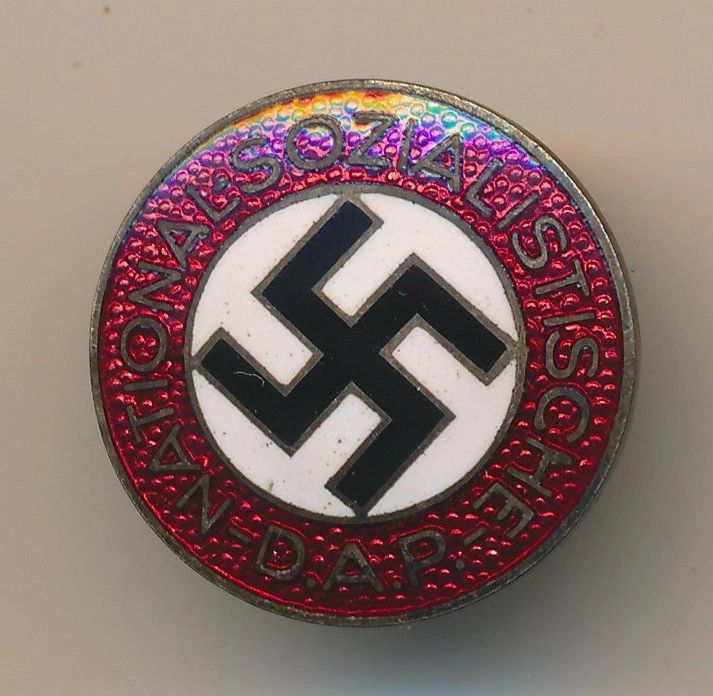 SOLD - Enamel NSDAP Membership Pin