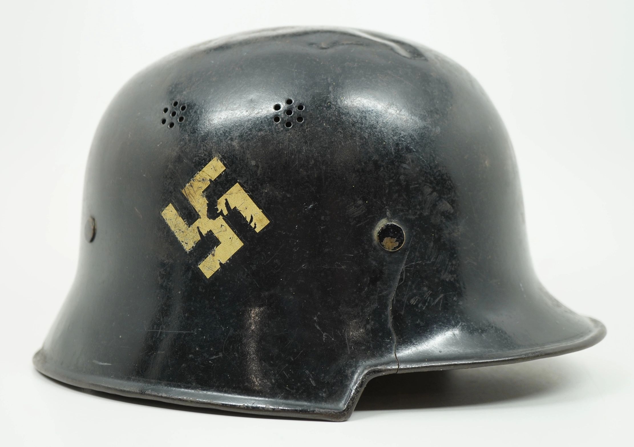 SOLD - First Pattern M34 Feuerschutzpolizei Helmet