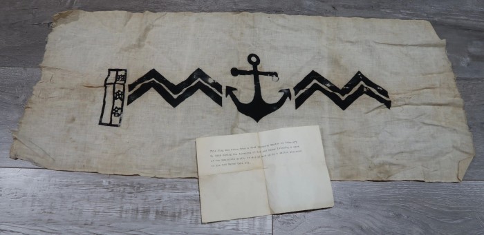 SOLD - Japanese Naval Forces Towel w/ KIA Provenance Note