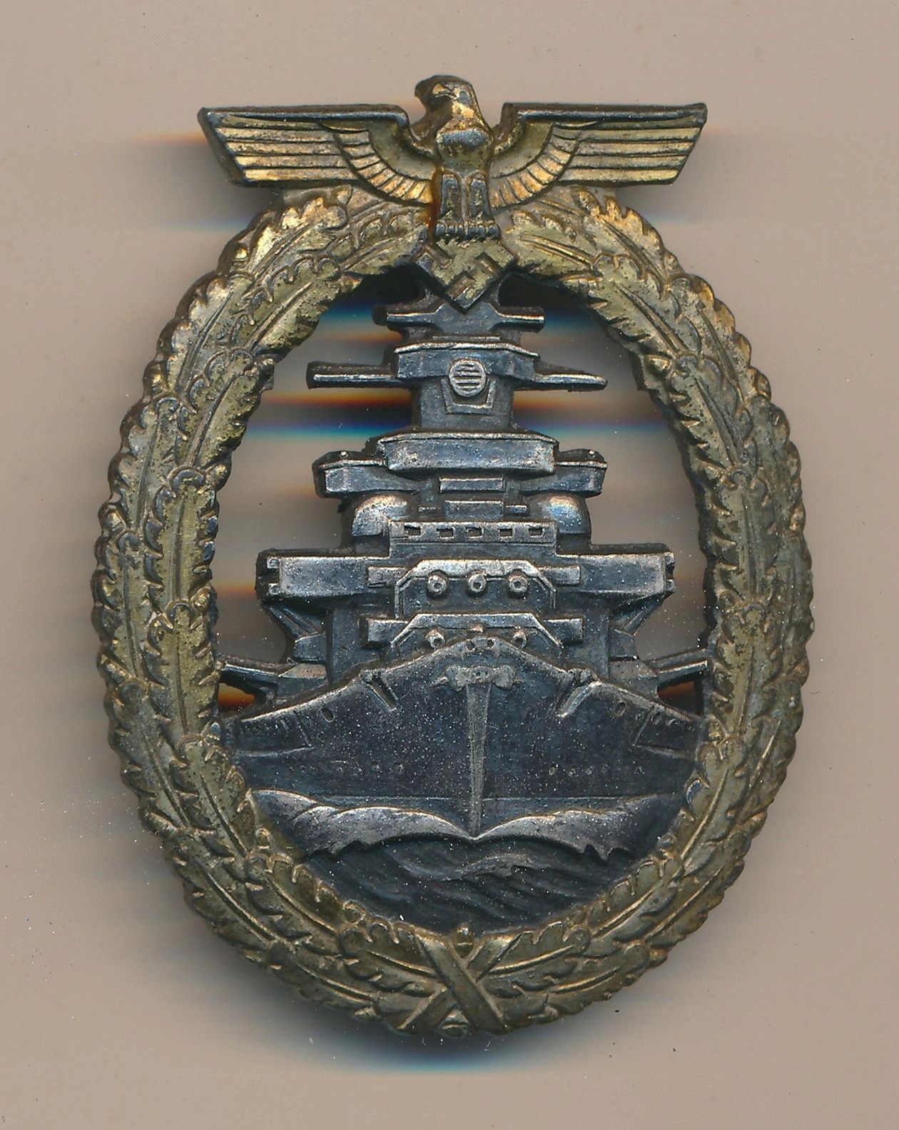 SOLD - Kriegsmarine High Seas Fleet Badge by Schwerin