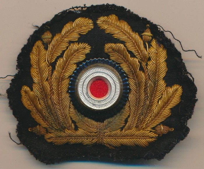 SOLD - Kriegsmarine Visor Cap Wreath in Cellion