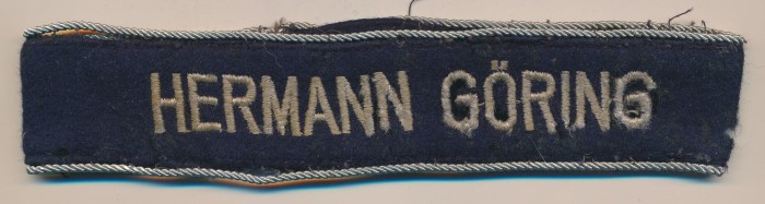 SOLD - Luftwaffe Hermann Göring Regiment Officer Cuff Title