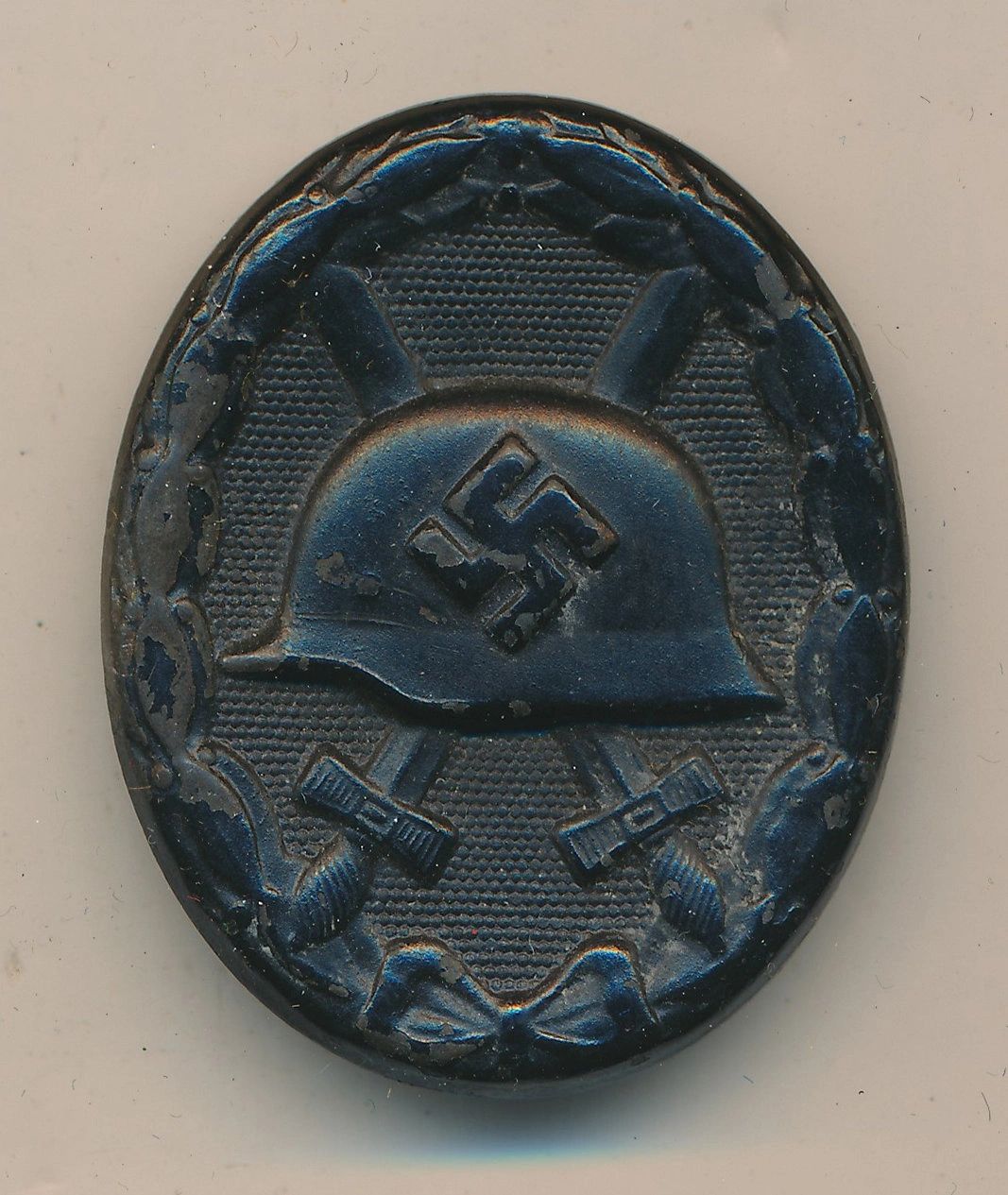 SOLD - Maker Marked Black Wound Badge