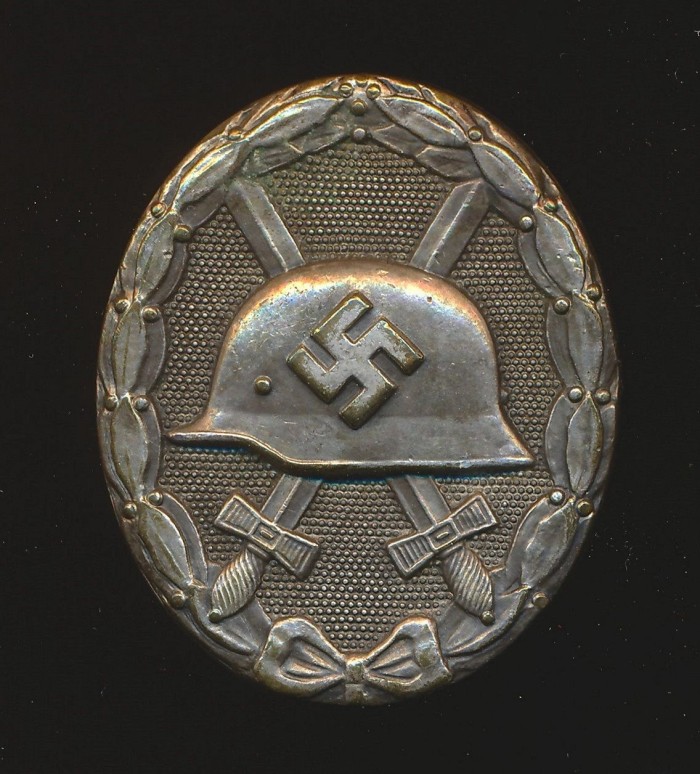 SOLD - Maker Marked Silver Wound Badge in Tombak