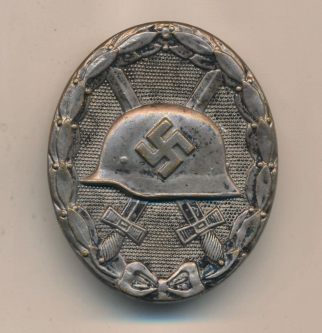 SOLD - Maker Marked Silver Wound Badge in Tombak