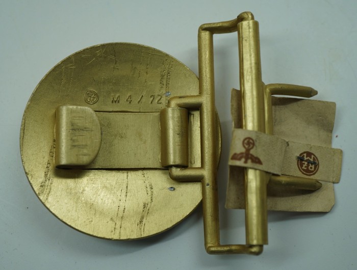SOLD - NSDAP Political Leader Belt Buckle w/ RZM Tag - Image 4