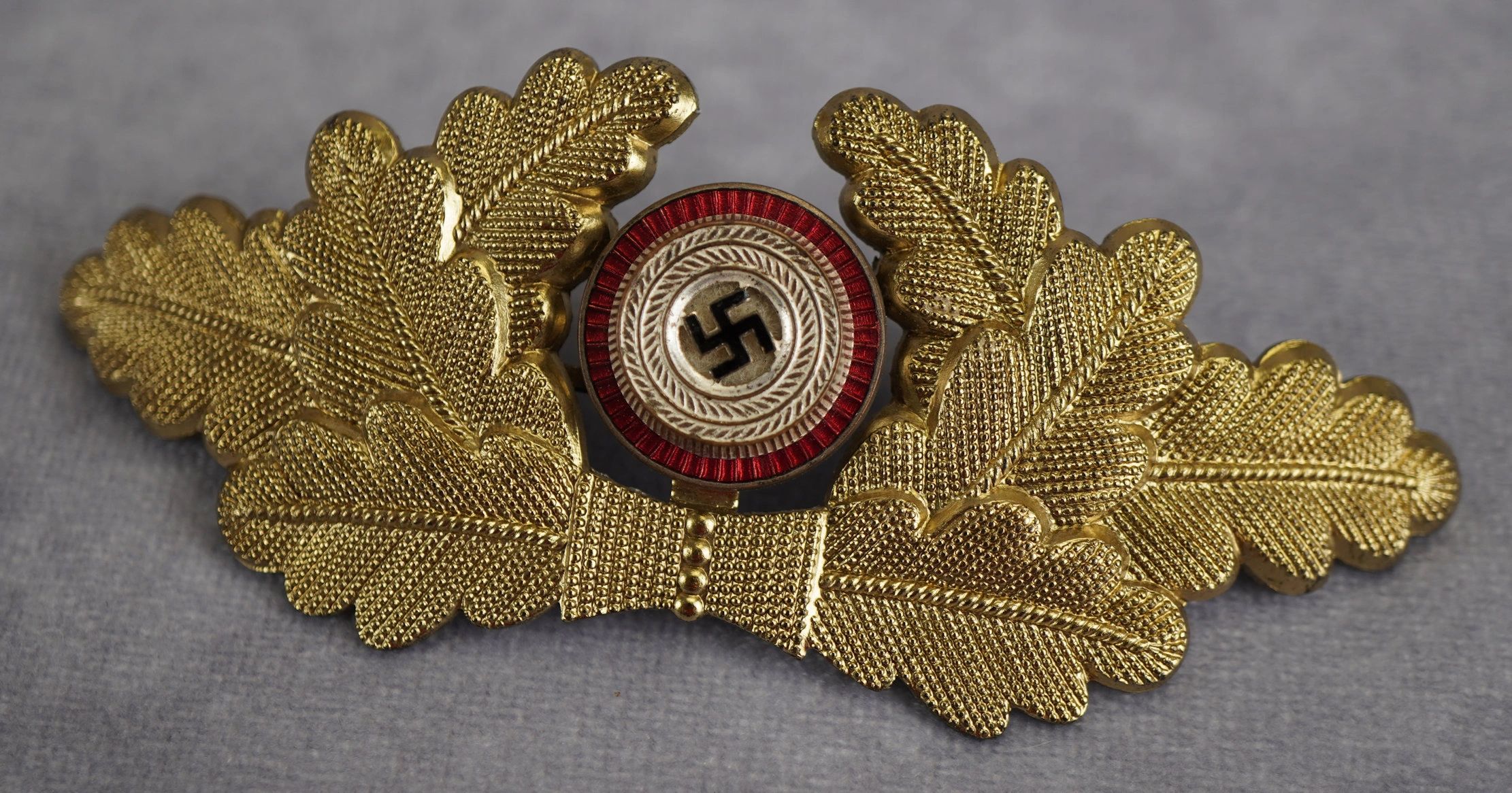 SOLD - NSDAP Visor Cap Wreath & Cockade