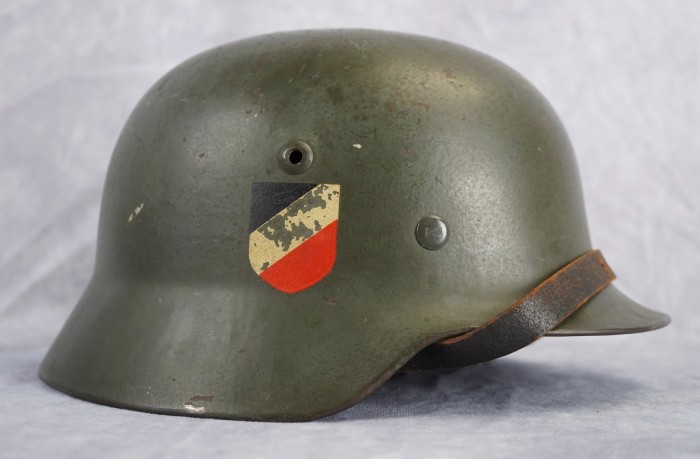 SOLD - Named Double Decal Heer M35 Combat Helmet