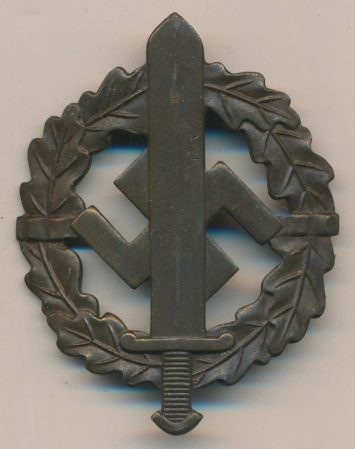 SOLD - Numbered SA Sports Badge in Bronze