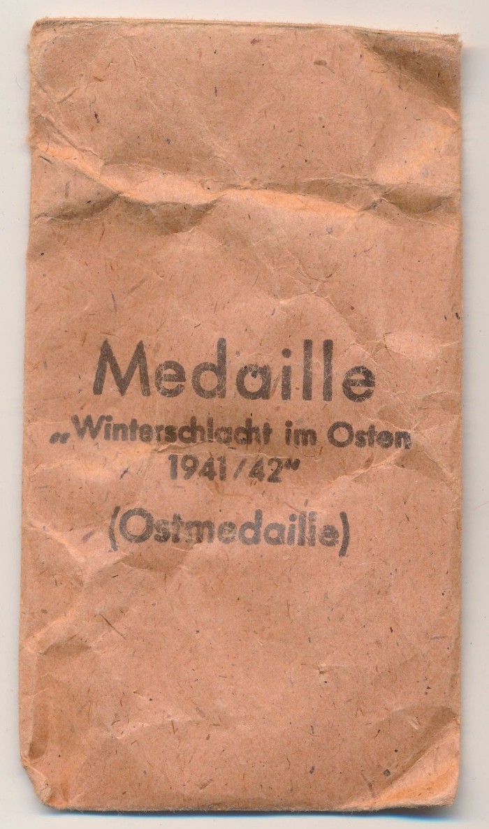 SOLD - Packet to a Eastern Front Medal