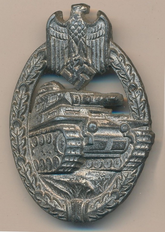 SOLD - Panzer Assault Badge in Silver