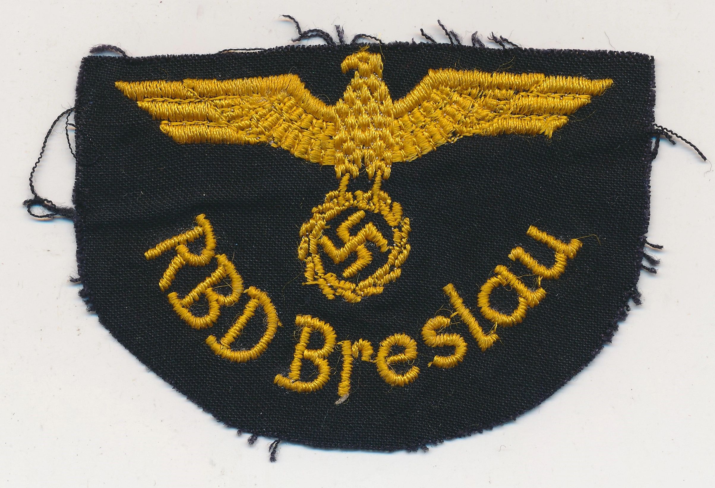 SOLD - RARE Lightweight RBD Breslau Reichsbahn Sleeve insignia