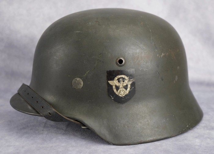 SOLD - TOP SHELF Polizei M35 Double Decal Combat Helmet