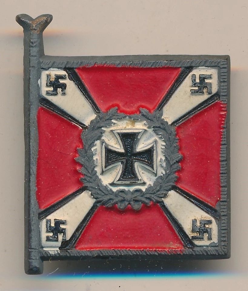 SOLD - WHW Luftwaffe Flak Regimental Banner Tinnie