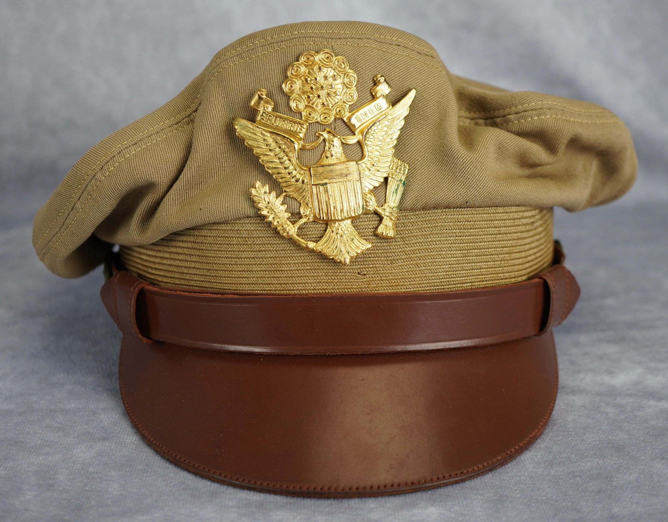 SOLD - WW2 era Tropical Summer Flight Weight Crusher Visor Cap