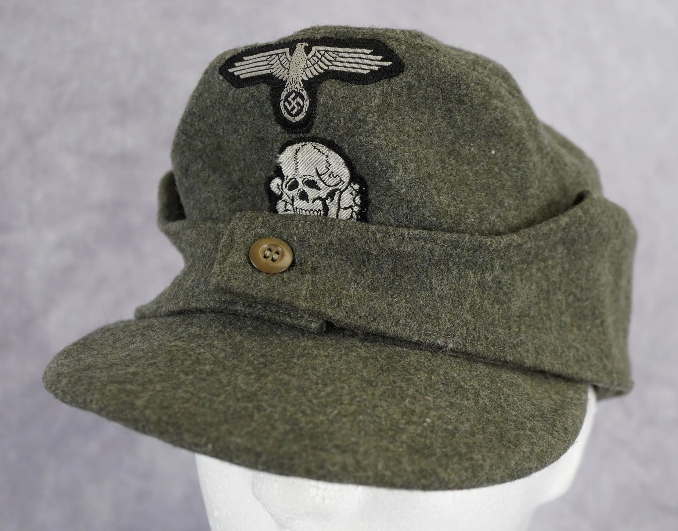 SOLD - SS EM/NCO M43 Cap w/ Stacked Insignia