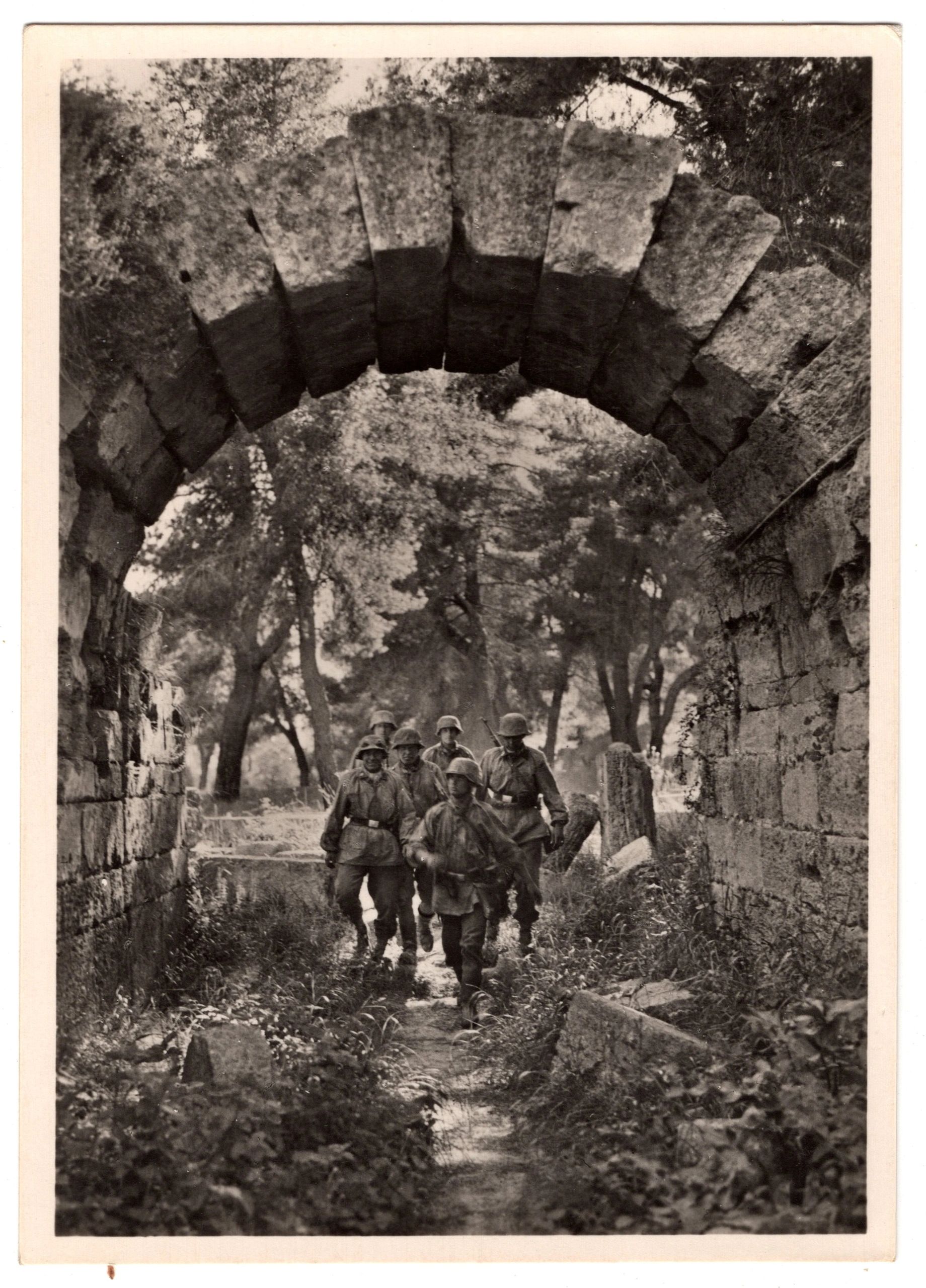 SS Men Under an Arch Postcard