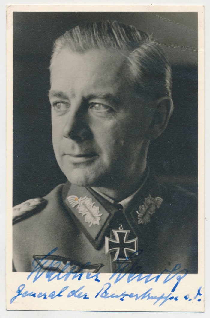 SOLD - Signed Photograph of Panzer General Walther Wenck