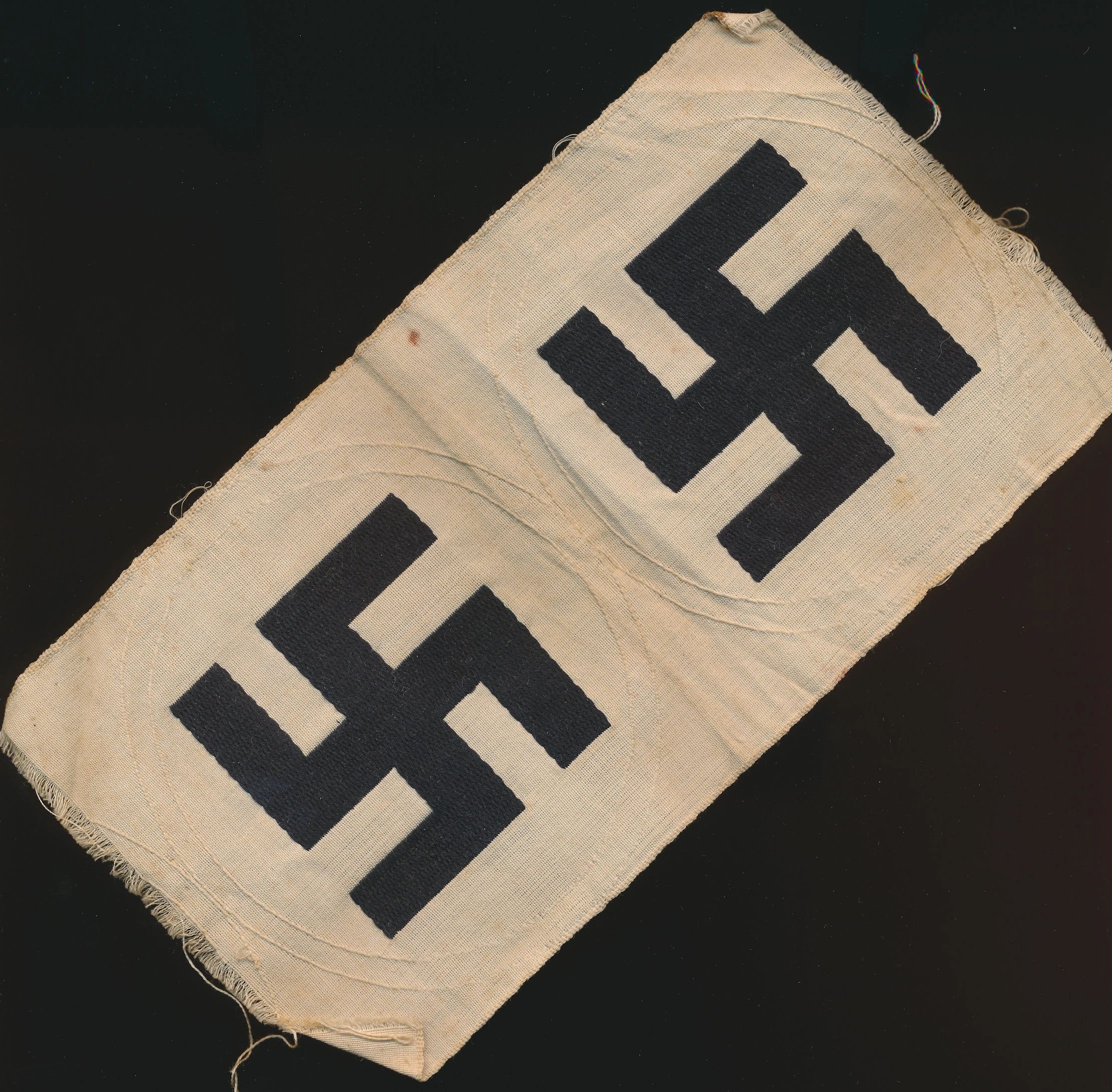 Strip of 2 NSDAP Swastika Armband Roundels