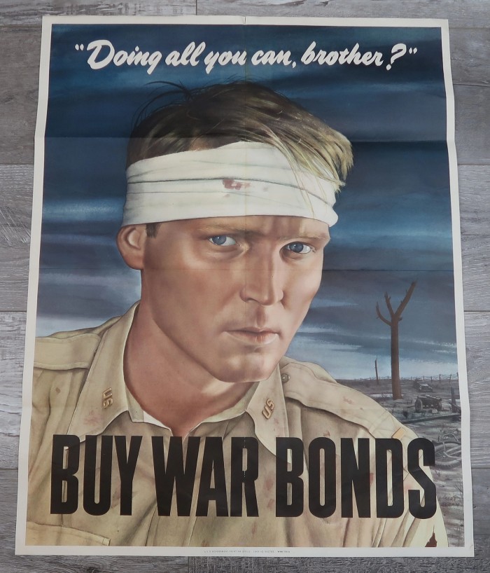 WW2 Doing All You Can Brother? Buy War Bonds Poster