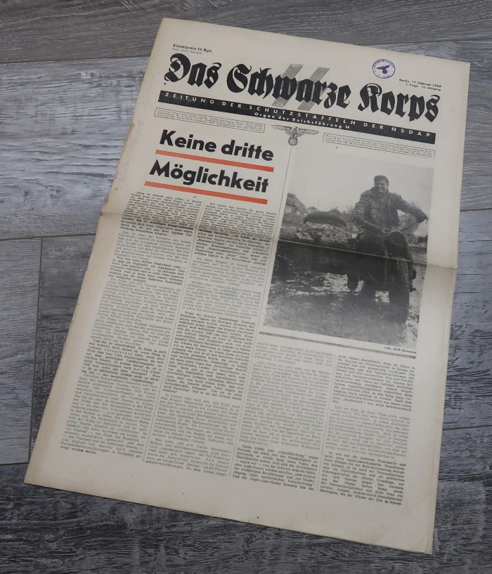 1944 Issue of SS Newspaper Das Schwarze Korps