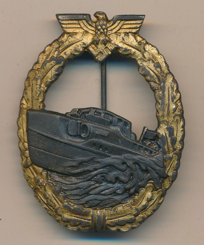 1st Pattern Kriegsmarine E-Boat Badge by Rettenmaier