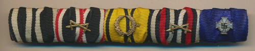 5 Place Third Reich era Ribbon Bar