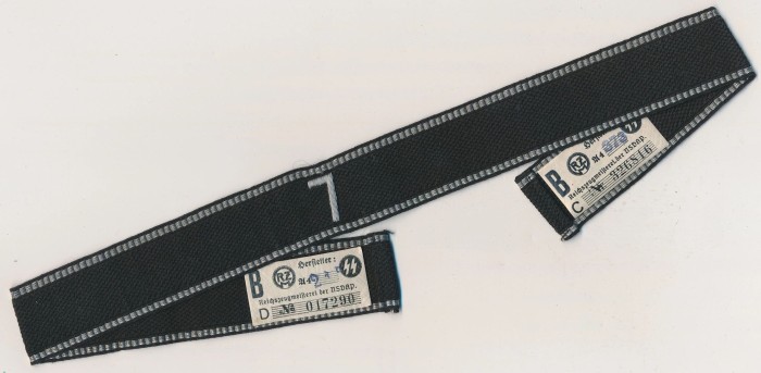 Allgemeine SS 7th Standarte Cuff Title w/ RZM Tags - Image 3