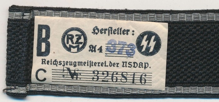 Allgemeine SS 7th Standarte Cuff Title w/ RZM Tags - Image 5