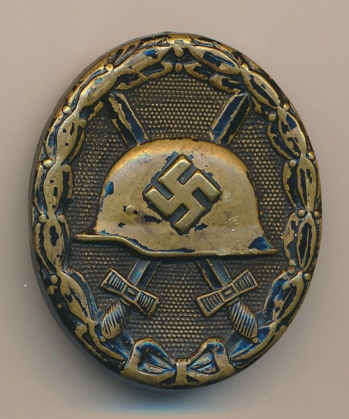 Black Wound Badge produced in Brass