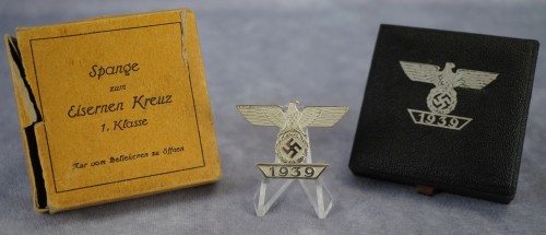 Cased Spange to the Iron Cross 1st Class w/ Cardboard Carton