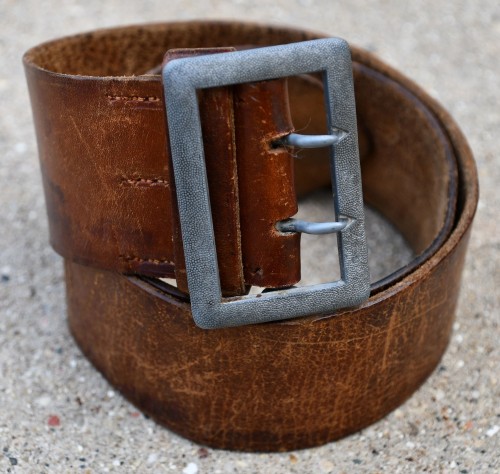 Double Claw Brown Leather Belt